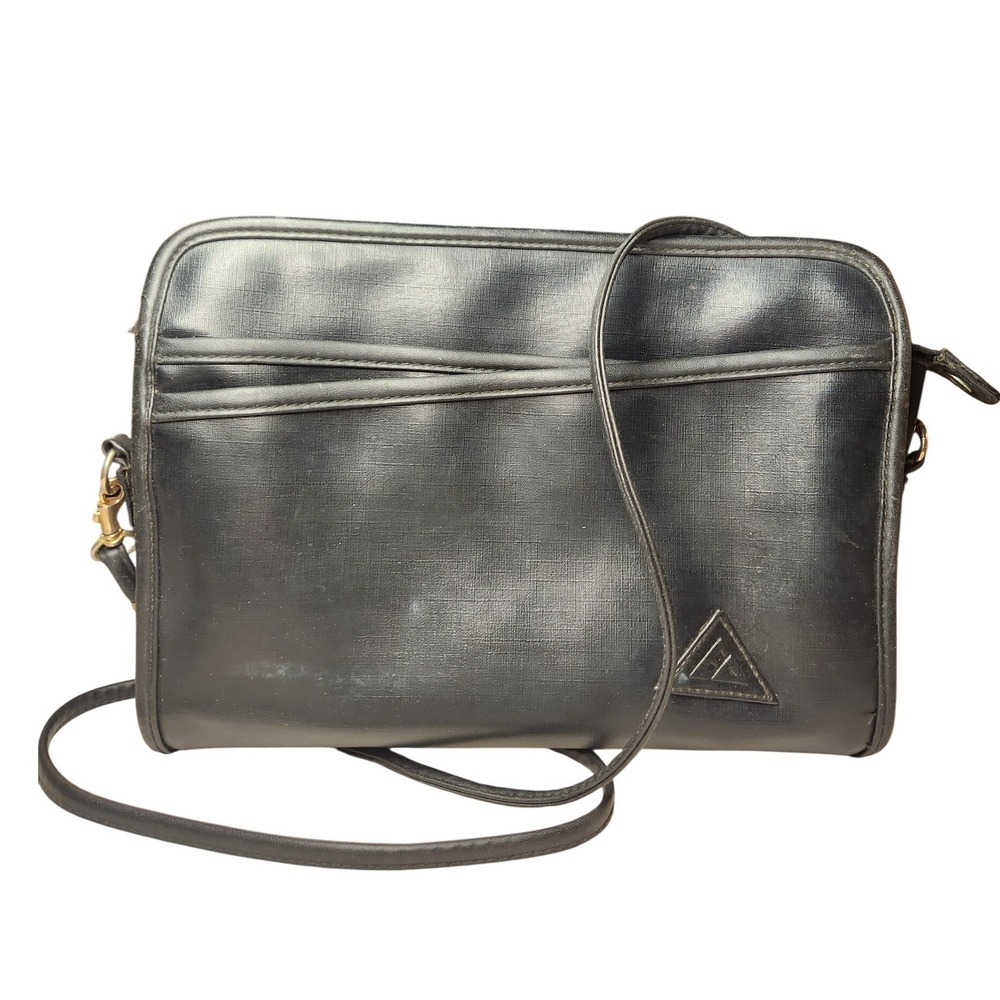 Liz Claiborne Black Faux Leather Slim Crossbody Bag